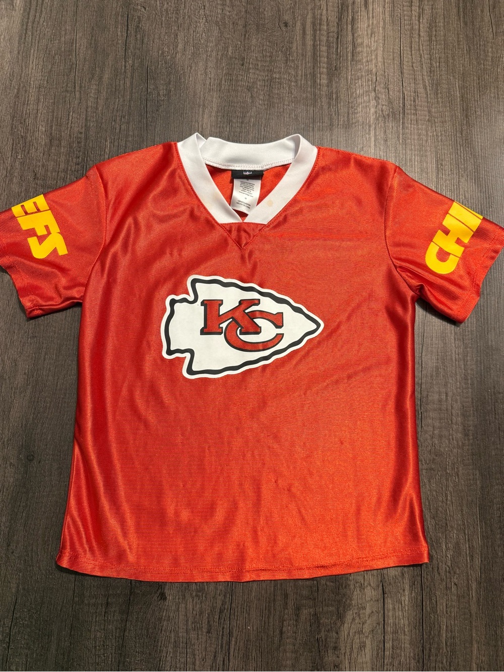 Kids Kansas City Chiefs Red Short-Sleeve Jersey Top